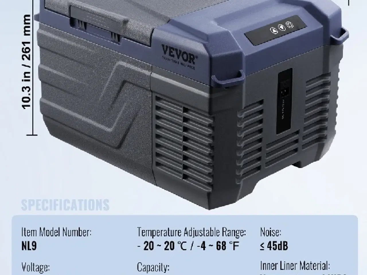 Billede 1 - Vevor bil køleskab 9 ltr.