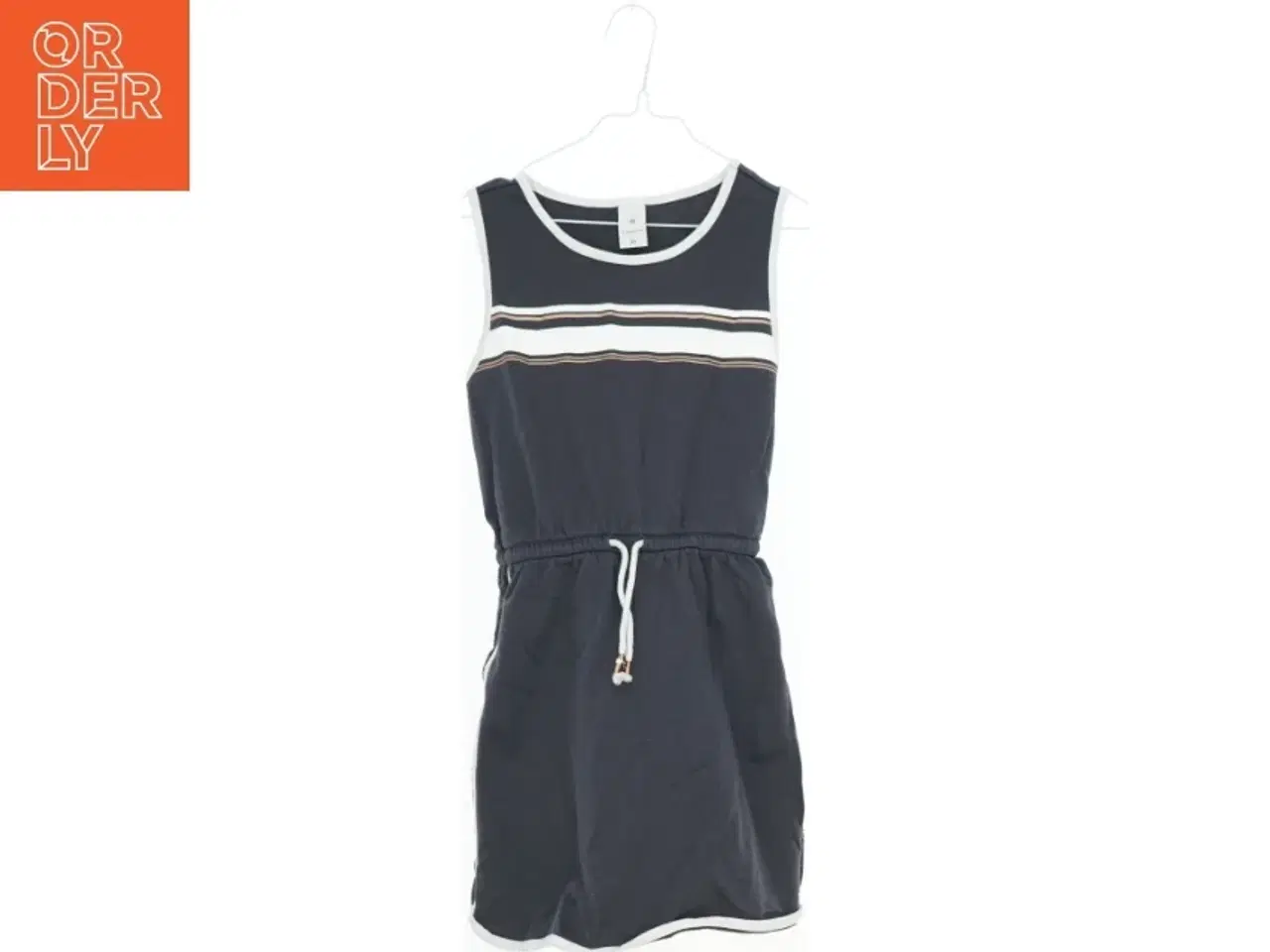 Billede 1 - Blå kjole med hvid-brown stribe fra Youth (str. 140)