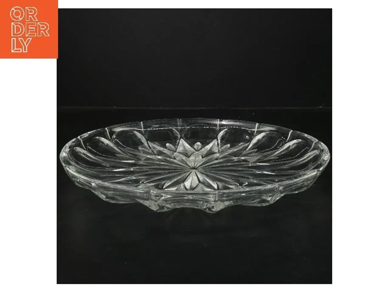 Billede 1 - Dekorativt glasfad (str. Ø 30,5 cm)