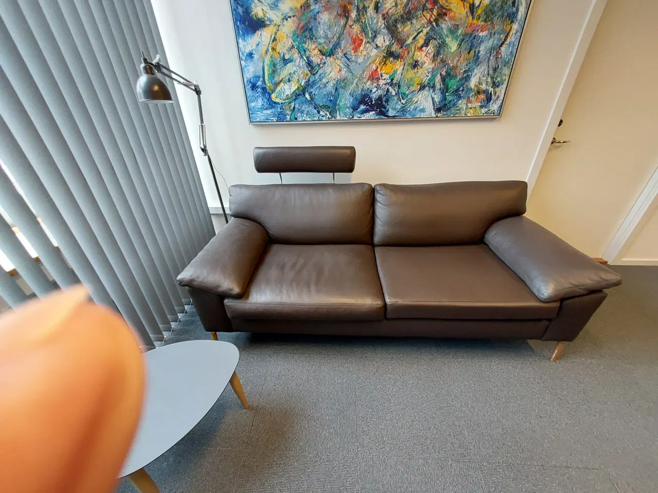 Billede 1 - lædersofa - som ny