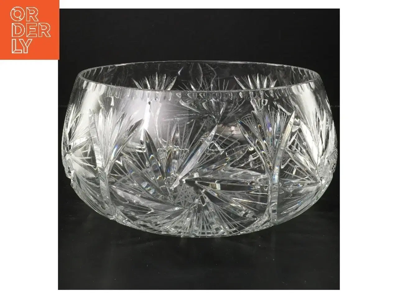 Billede 1 - Krystalskål med mønster (str. Ø 25 cm)