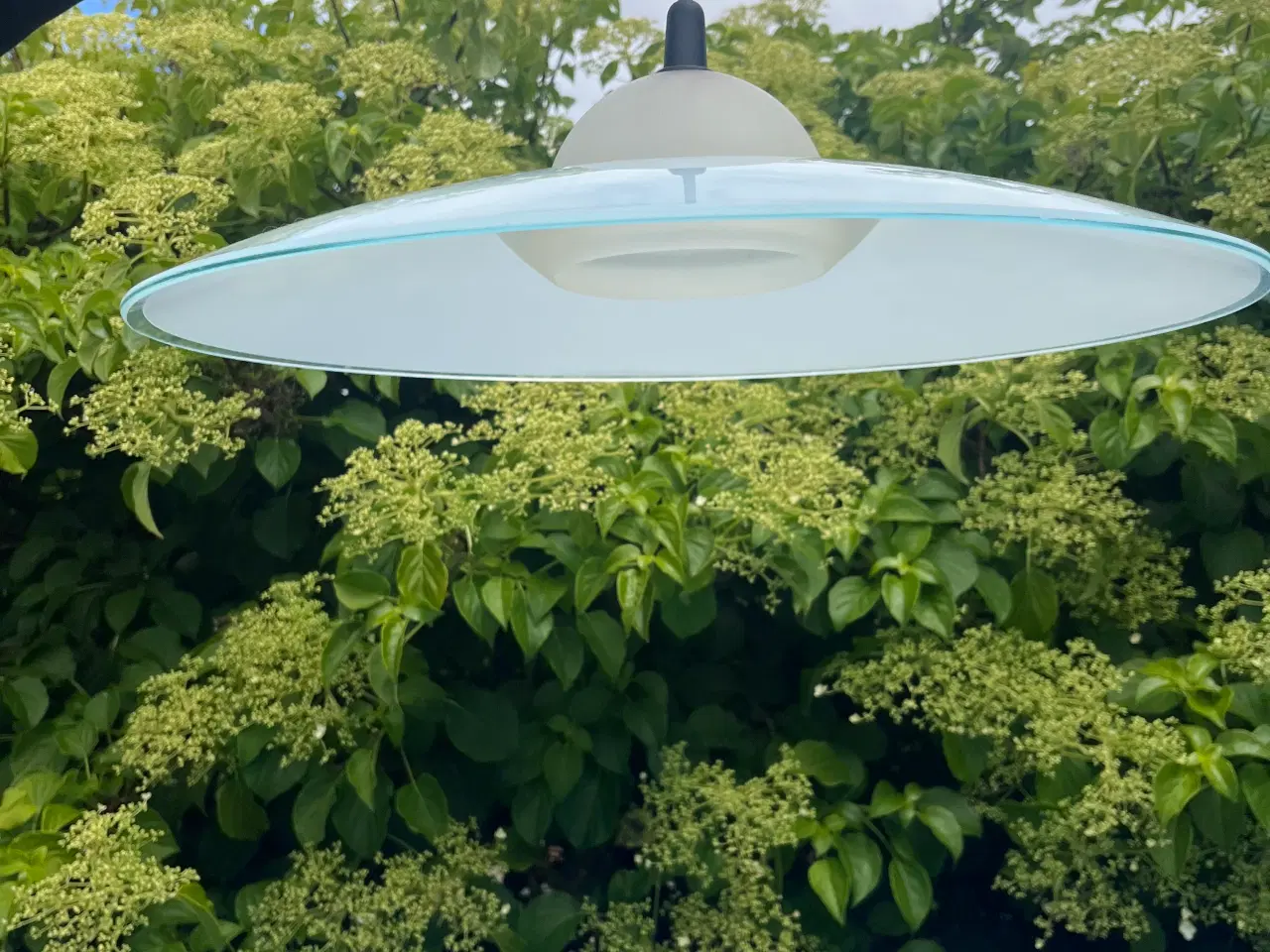 Billede 1 - Hvid glas lampe