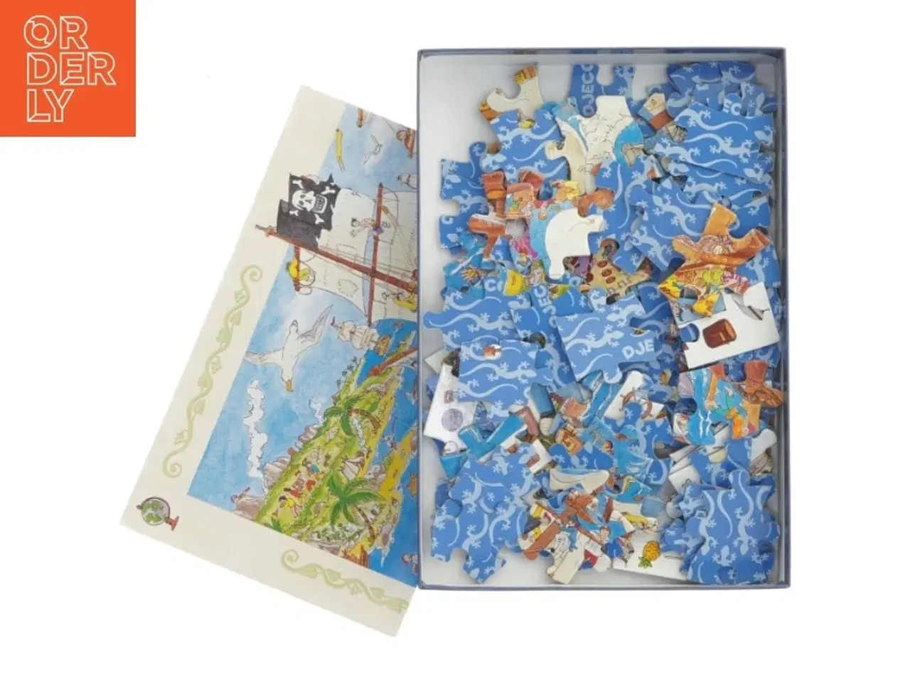 Billede 2 - Pirat puslespil 100 brikker fra DJECO (str. 61 x 38 cm)