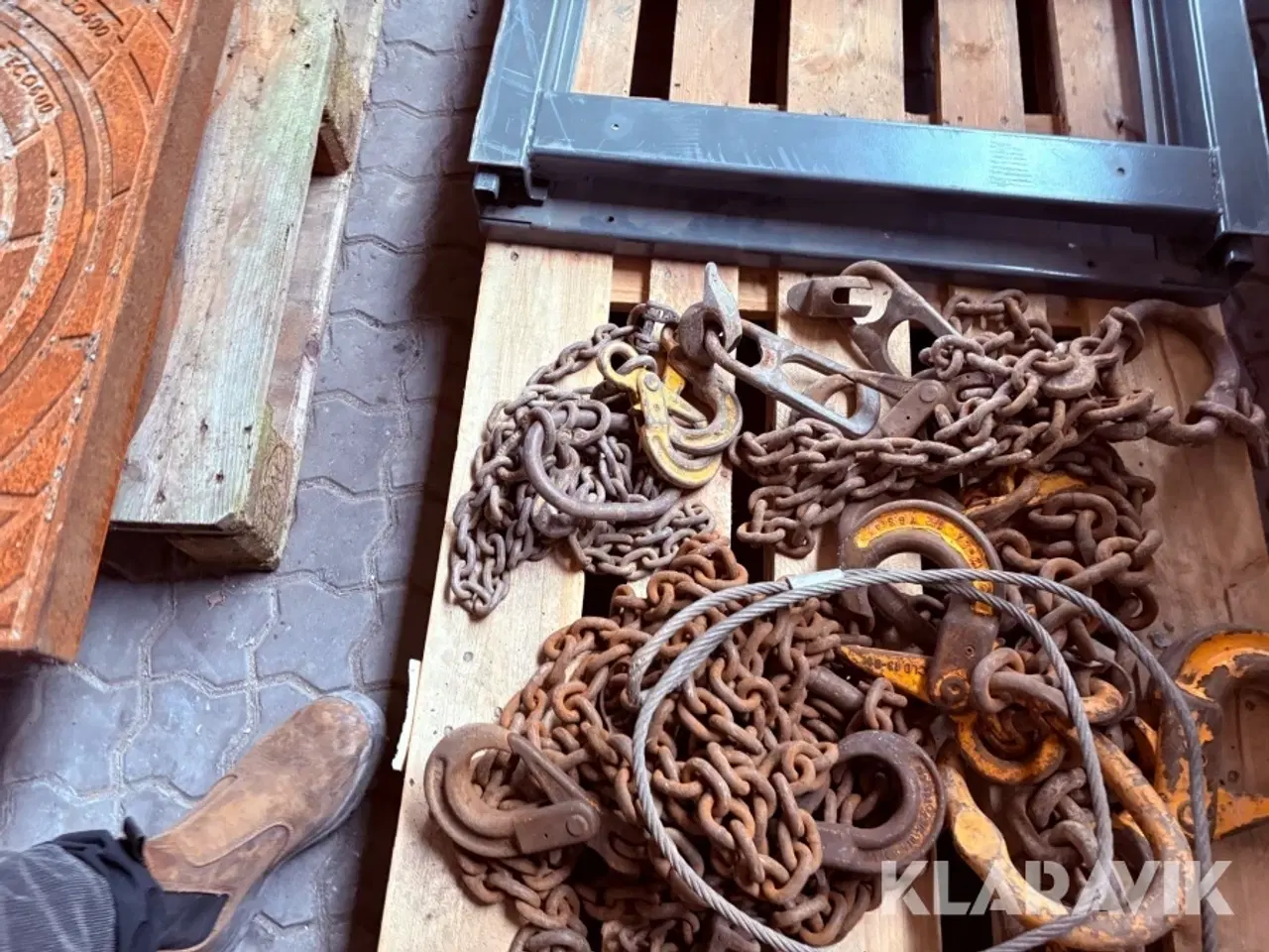 Billede 3 - Kæder med kroge og løftegrej - blandet parti