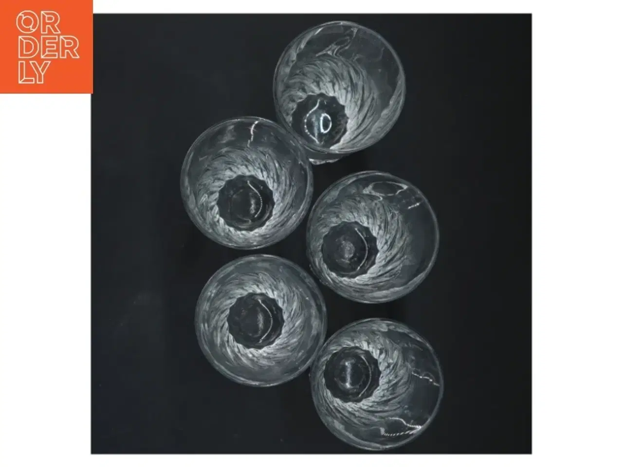 Billede 2 - Sæt af 5 glas med spiraldesign (str. 14,5x7 cm)
