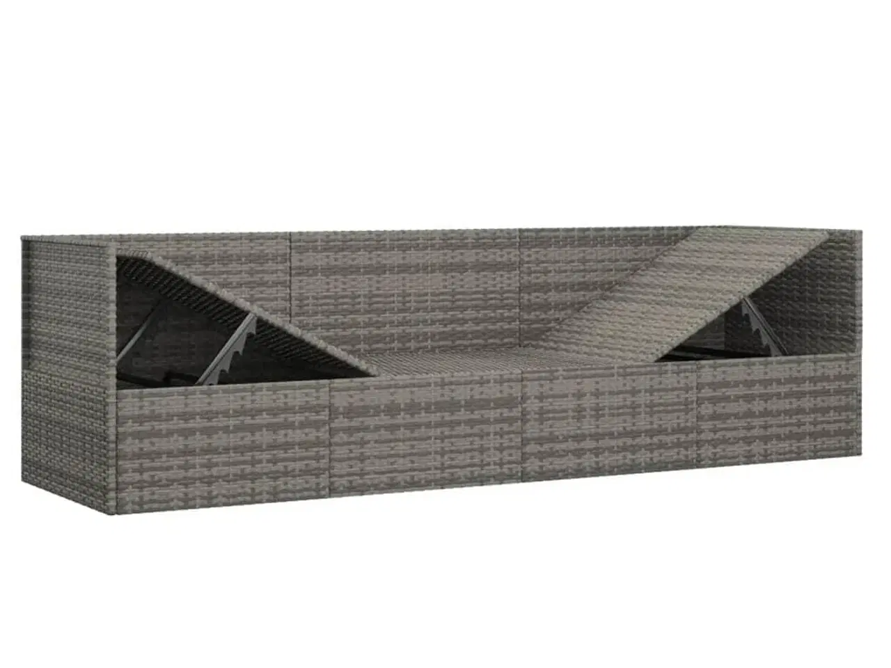 Billede 7 - Udendørs loungesofa med hynder polyrattan grå