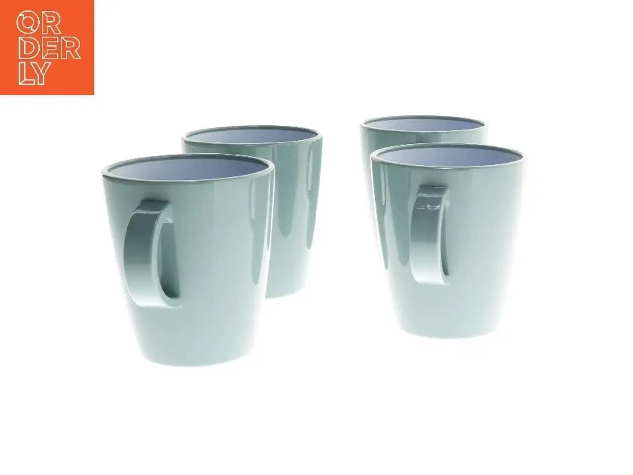 Billede 2 - Camping krus - Sæt af 4 turkise krus fra Brunner (str. 4 stk Ø 9 cm længde 10,5 cm)