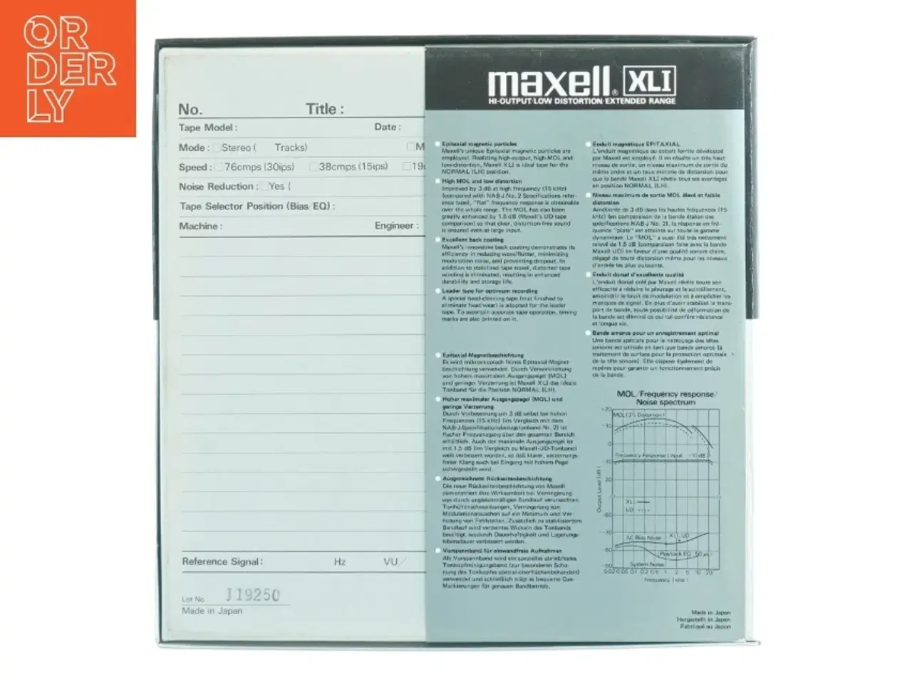Billede 2 - Maxell XLI 35-180B Studie Audio Tape (str. 28 x 28 x 2 cm)