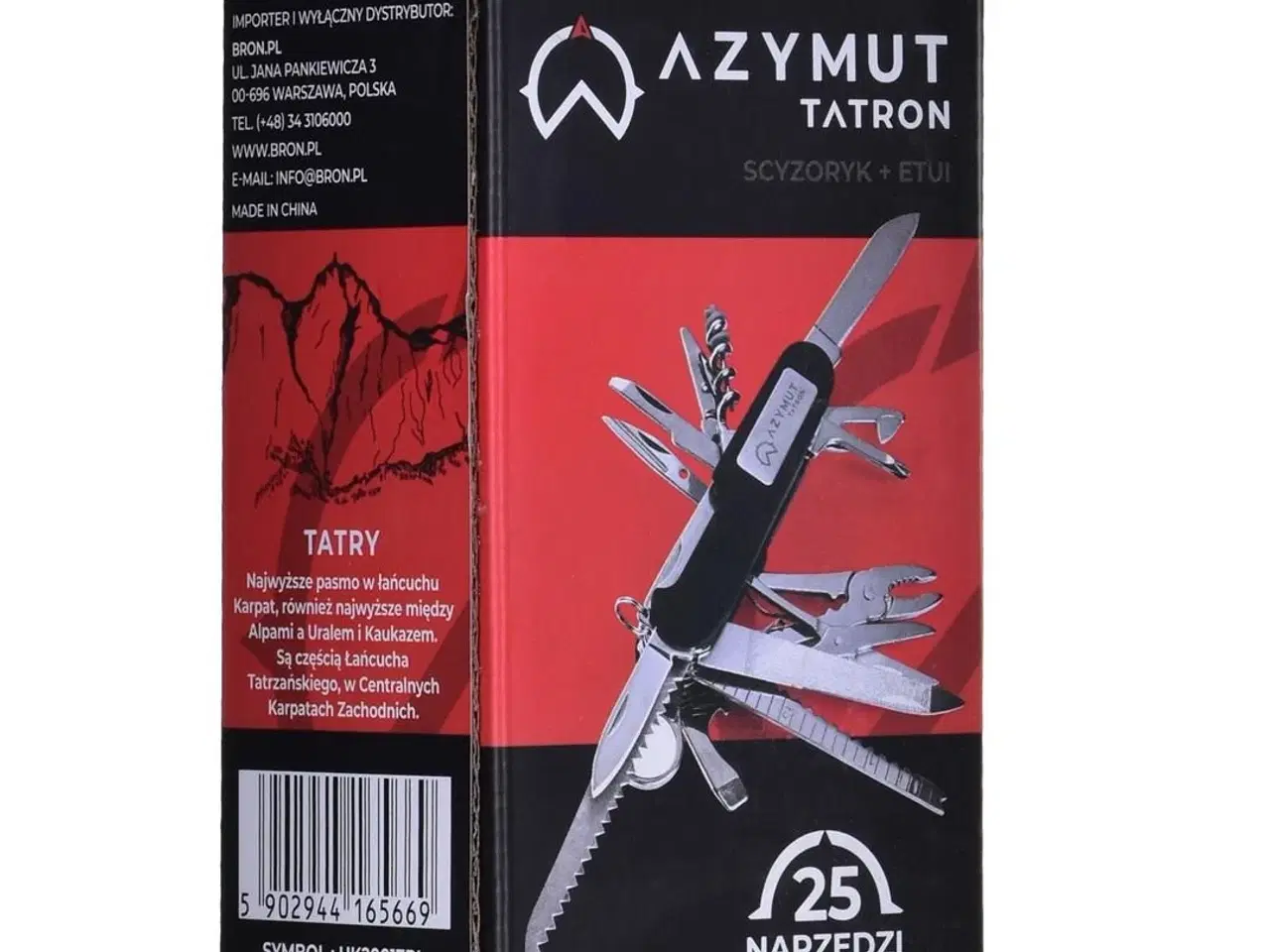 Billede 10 - Multiværktøj lommekniv AZYMUT Tatron – 25 funktioner + bæltetaske