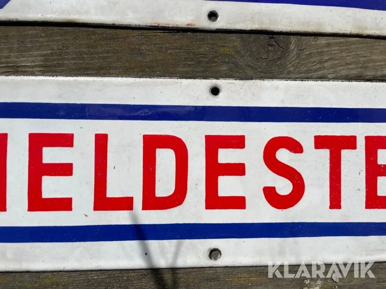 Billede 6 - Emaljeskilte “Meldsted", 2 styk.