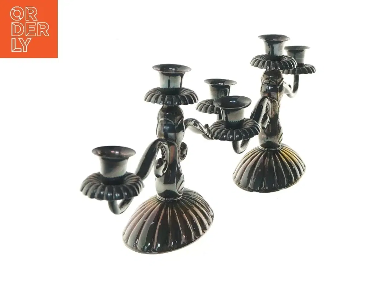 Billede 4 - Sæt af todelte lysestager (str. 16,5x8x33 cm)