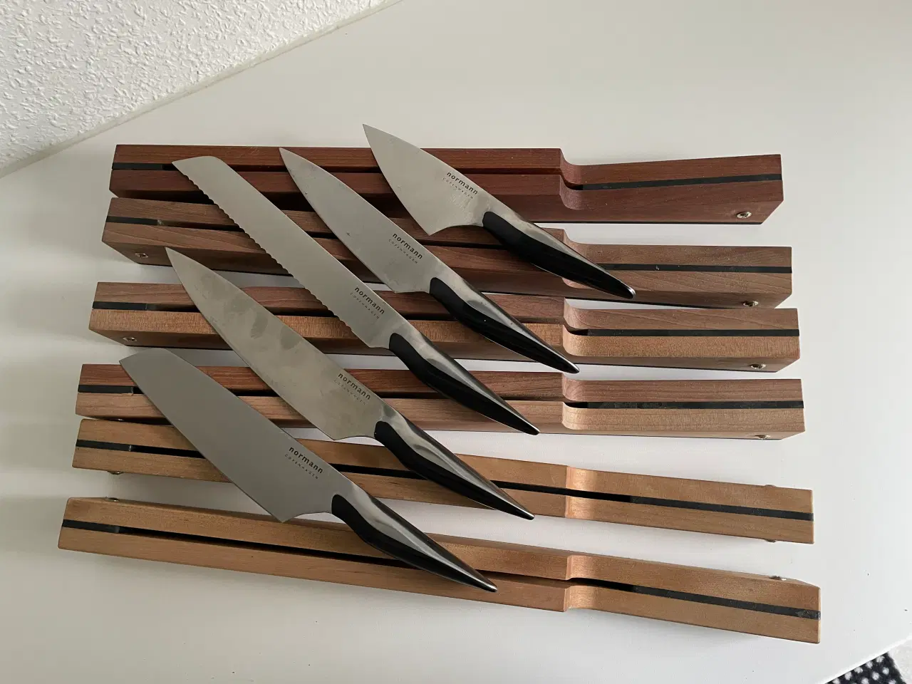 Billede 5 - Køkkenknive med træholder