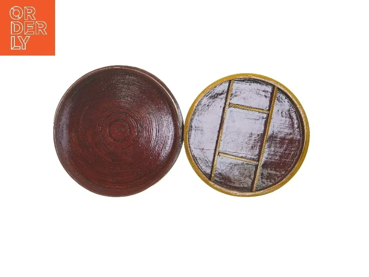 Billede 6 - Dekorativ rund opbevaringsæske til smykker mm. (str. Ø 20 cm)