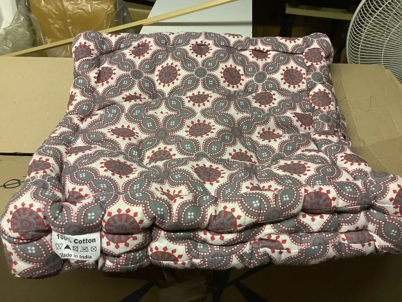 Billede 1 - 10 stk Futon hynder i 100% bomuld 40x40x5cm  