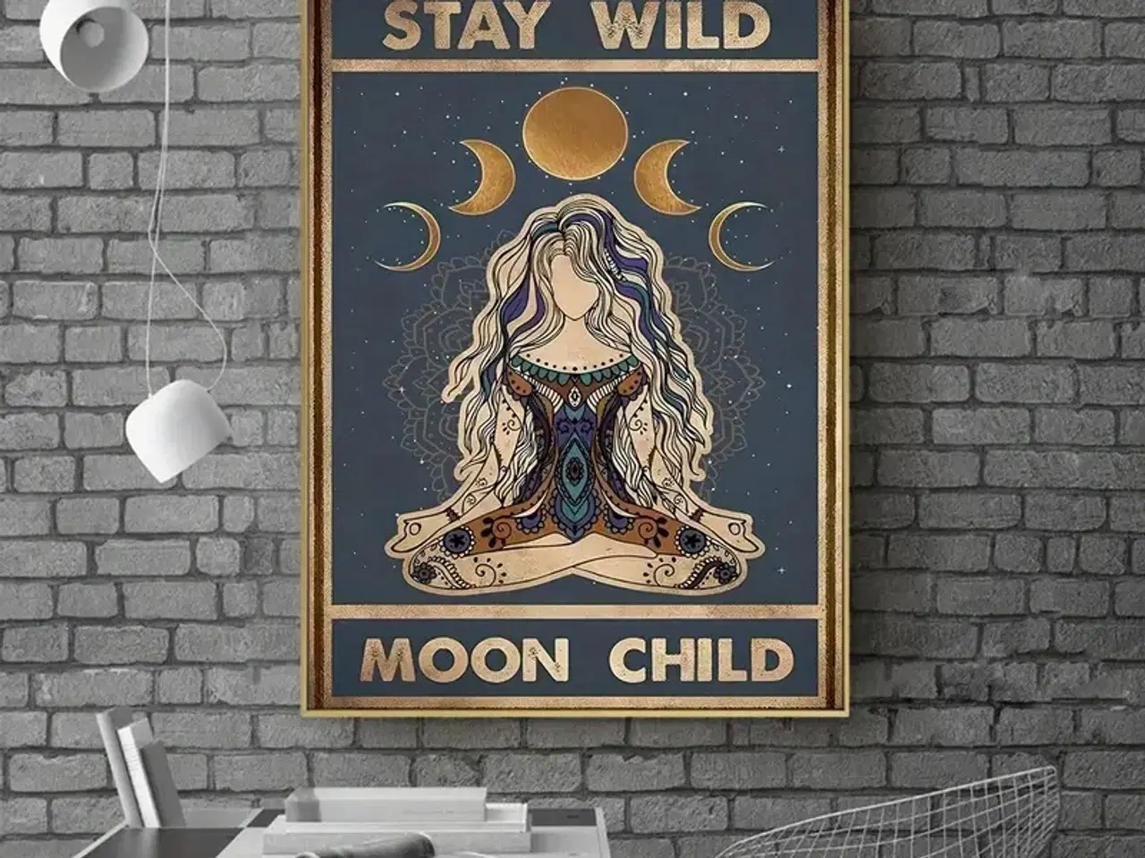 Billede 1 - * Lærredsmaleri/tryk; Stay Wild - Moon Child