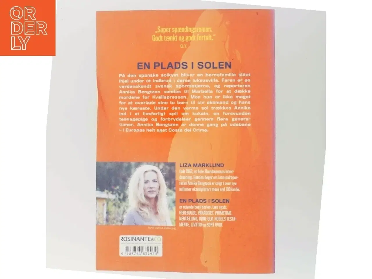 Billede 3 - En plads i solen : krimi af Liza Marklund (Bog)