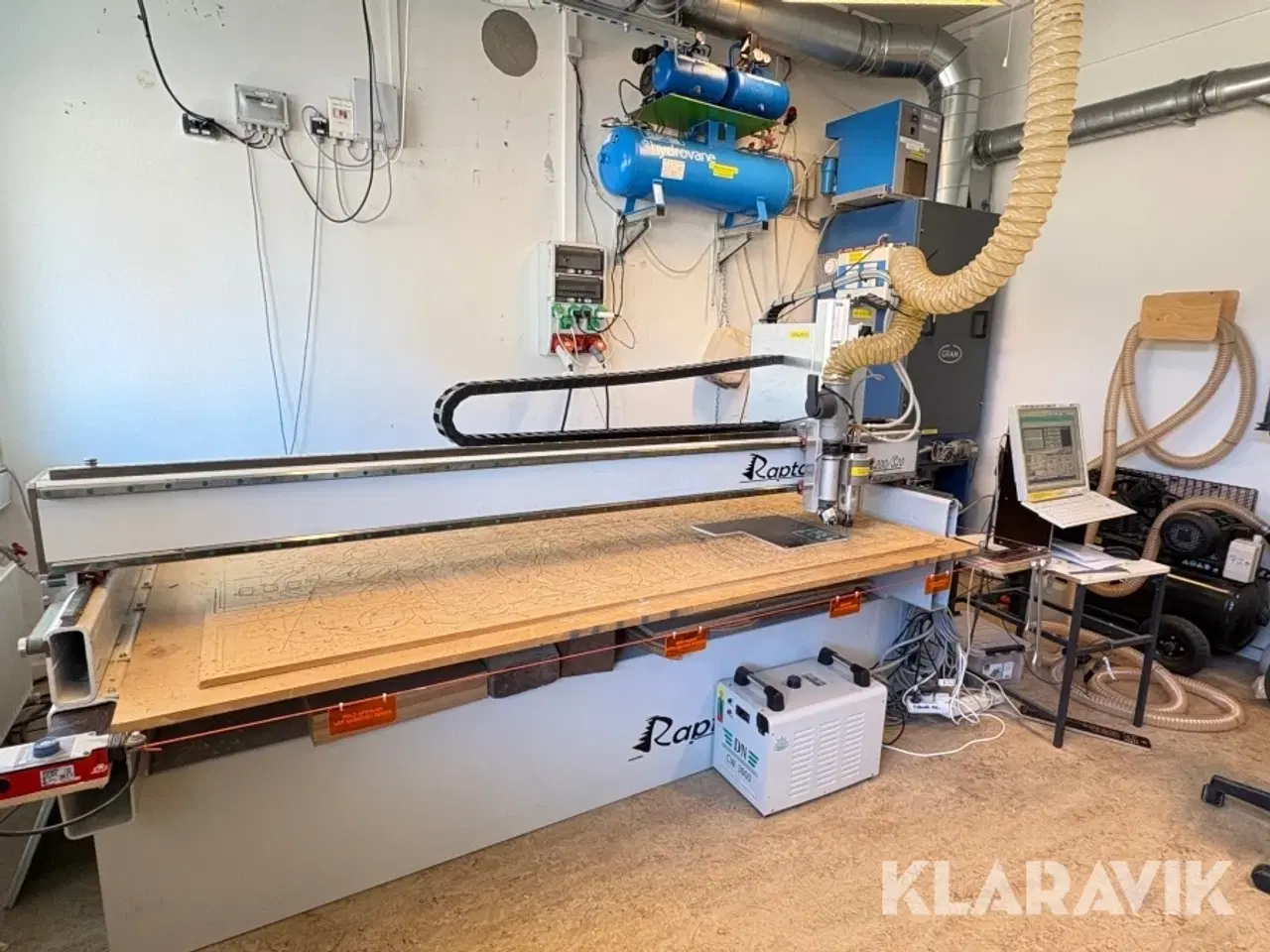 Billede 2 - Cnc maskine komplet setup. Raptor SL1200/S80 incl. vandkøler, styreskab, computer, spånfilter.