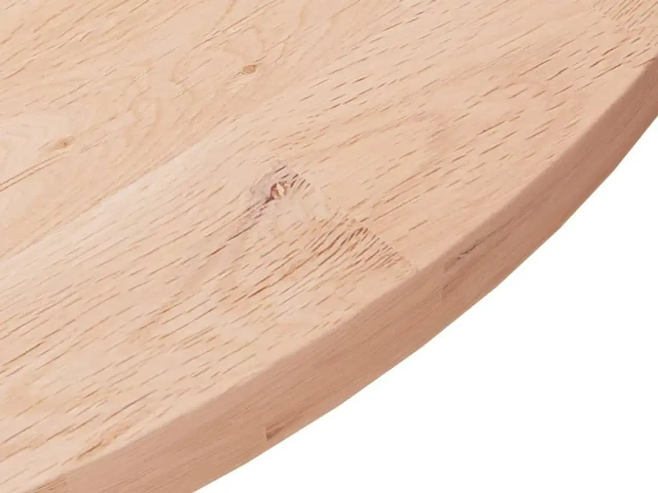 Billede 3 - Rund bordplade Ø70x2,5 cm ubehandlet massivt egetræ