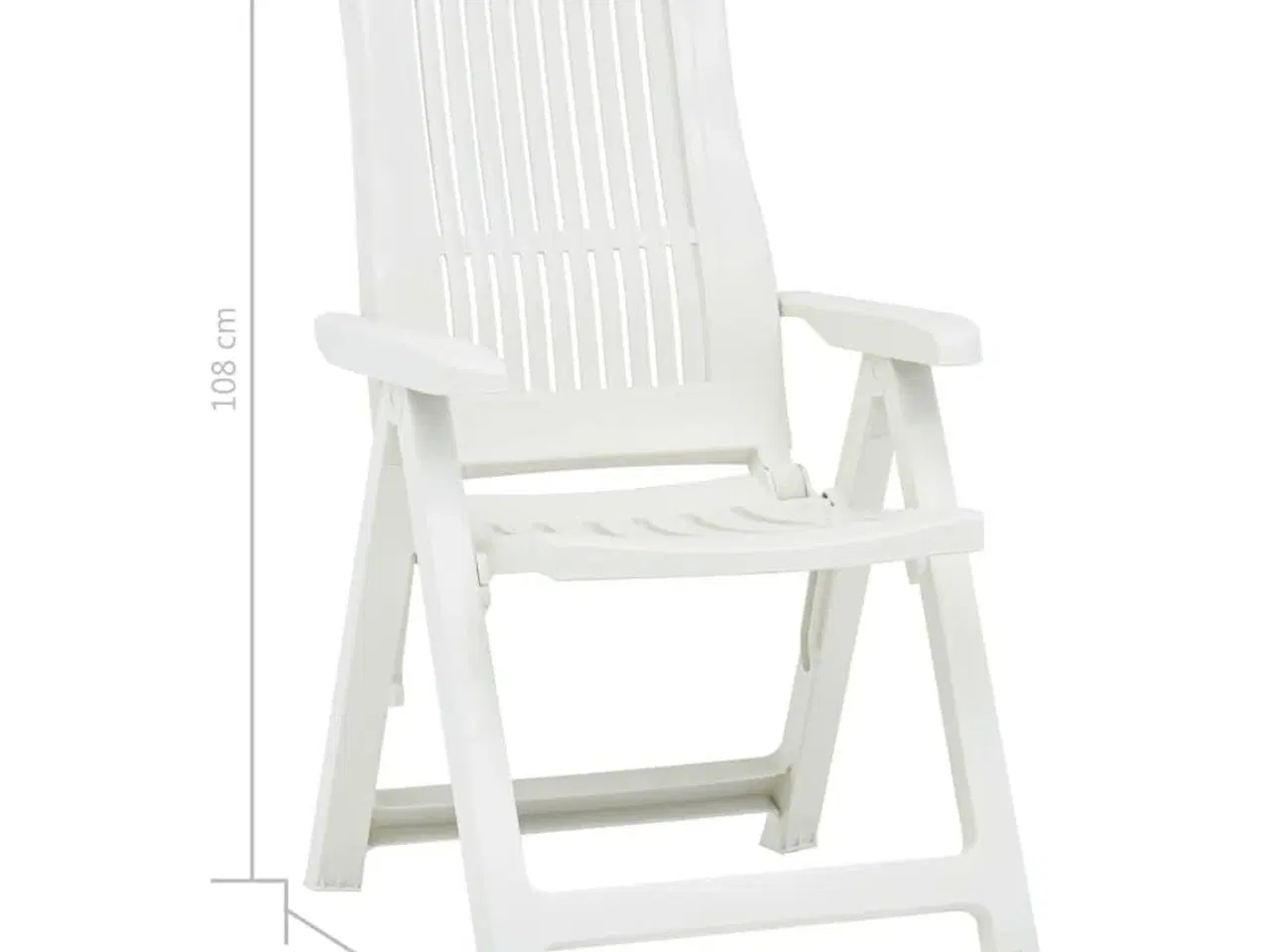 Billede 10 - Havelænestole 2 stk. plastik hvid