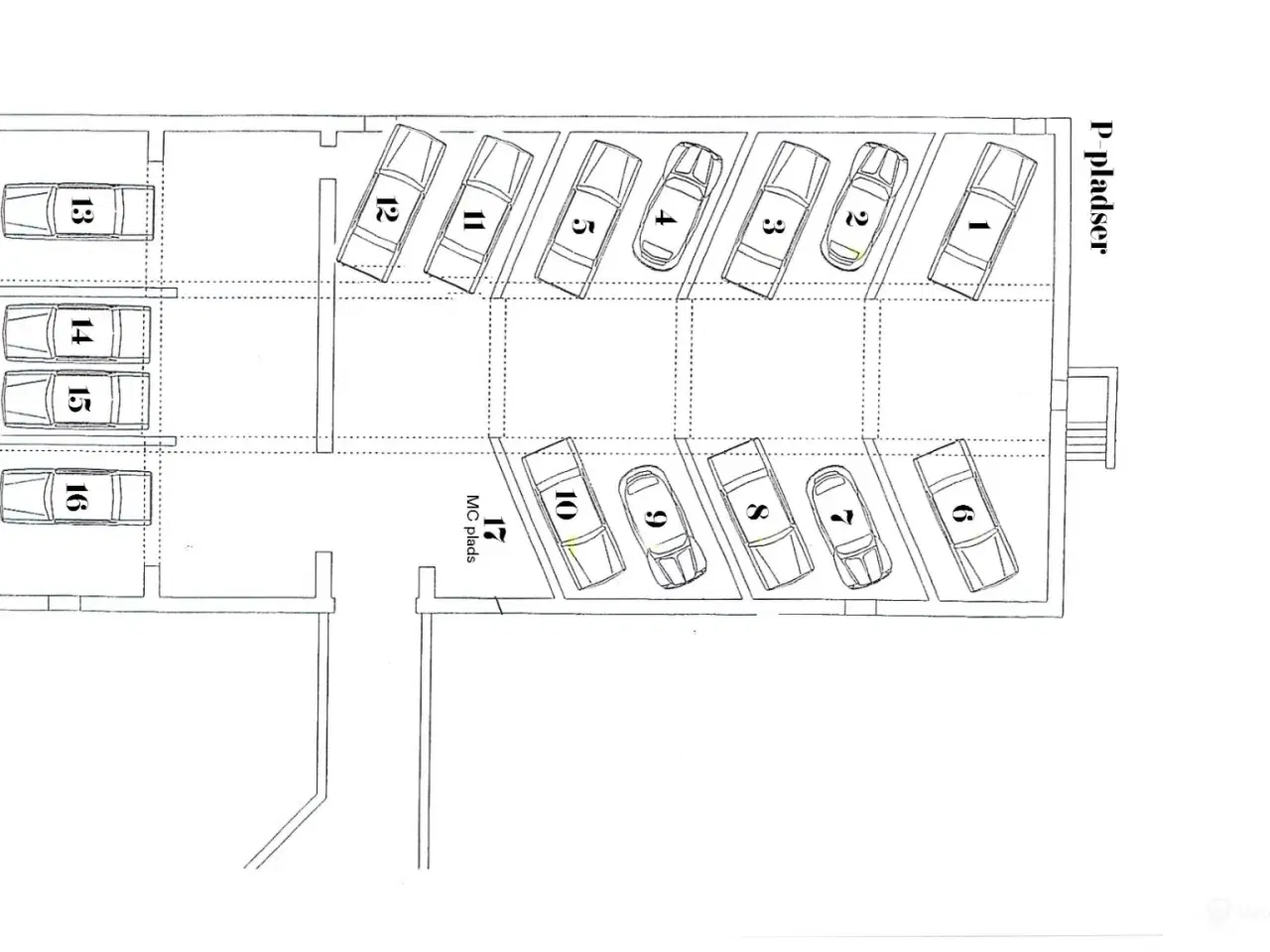 Billede 15 - P-plads 7 i parkeringskælder på Amagerbrogade 238A