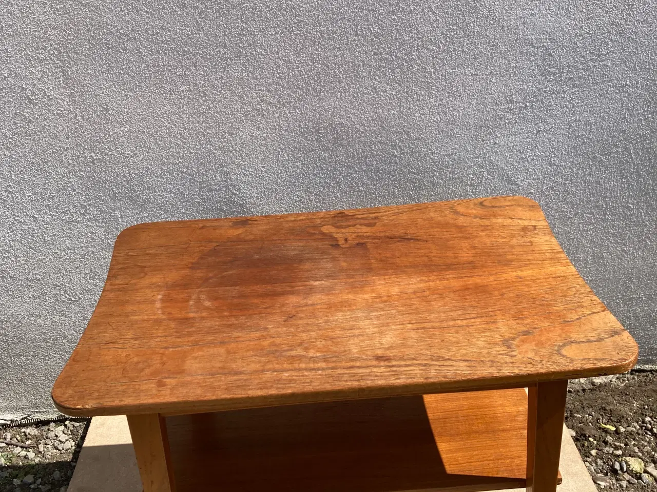 Billede 1 - Teaktræ Sidebord/sofabord med hylde