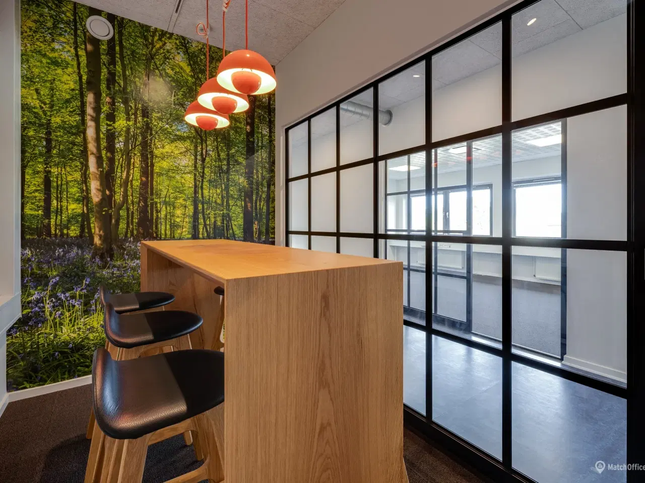 Billede 9 - Kontorhotel med gode fælles faciliteter på Tørringvej 7. 2610 Rødovre. Egne aflukkede kontorer med udsyn til fællesområder.