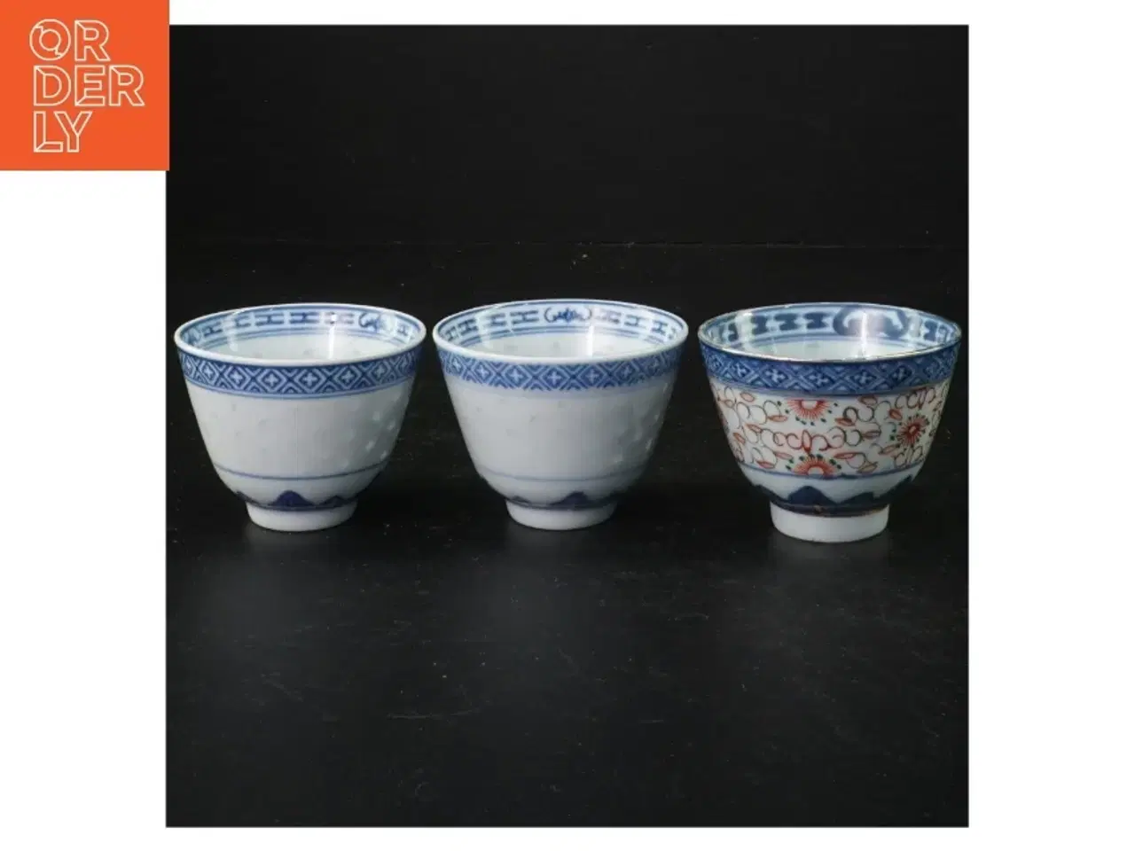 Billede 1 - Porcelænsskåle i blåt og hvidt (str. H 6 cm)
