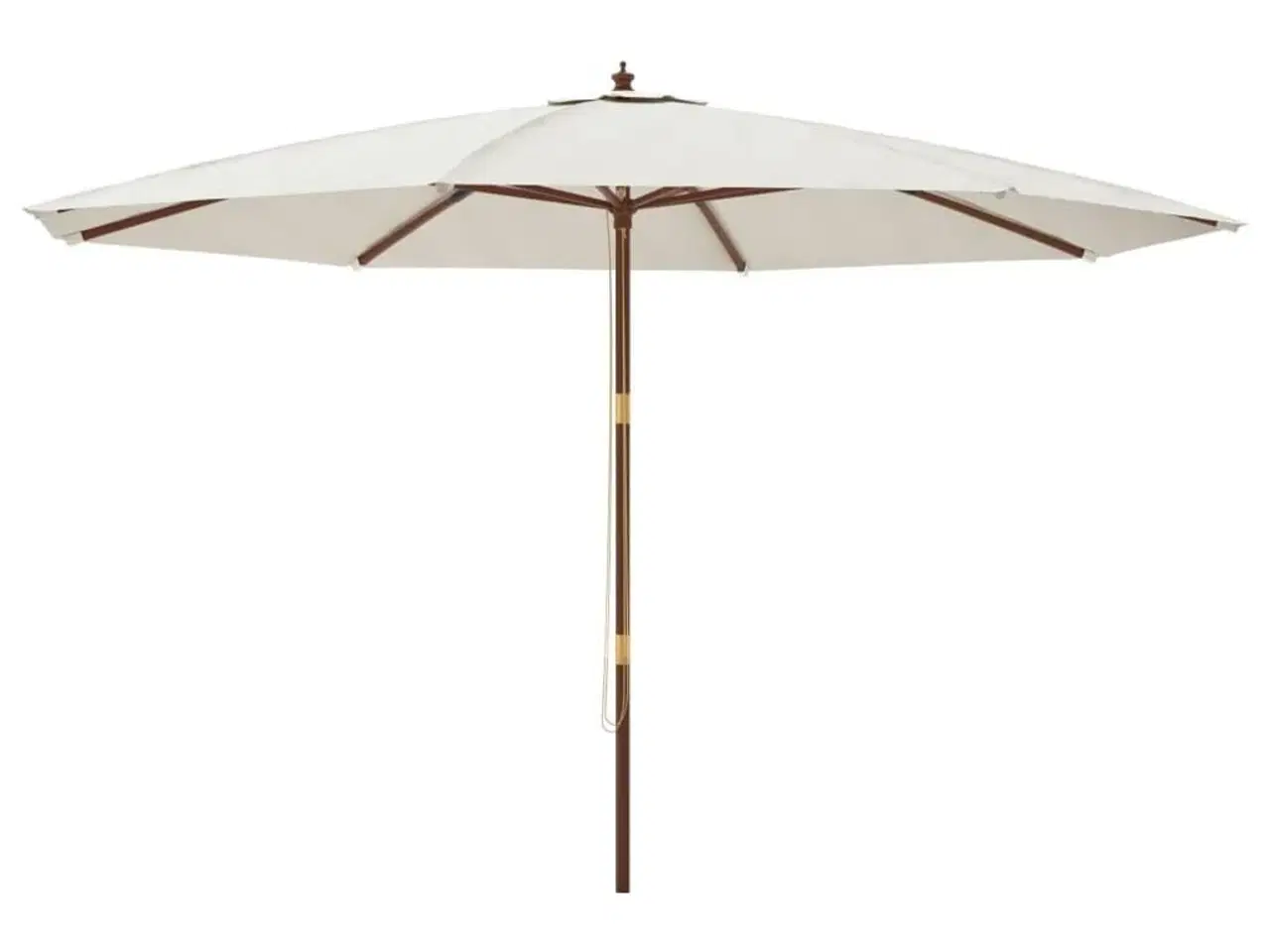 Billede 2 - Haveparasol med træstang 400x273 cm sandfarvet