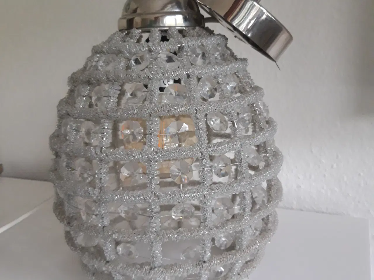 Billede 6 - Hygge lampe med "glimmer og gitter"