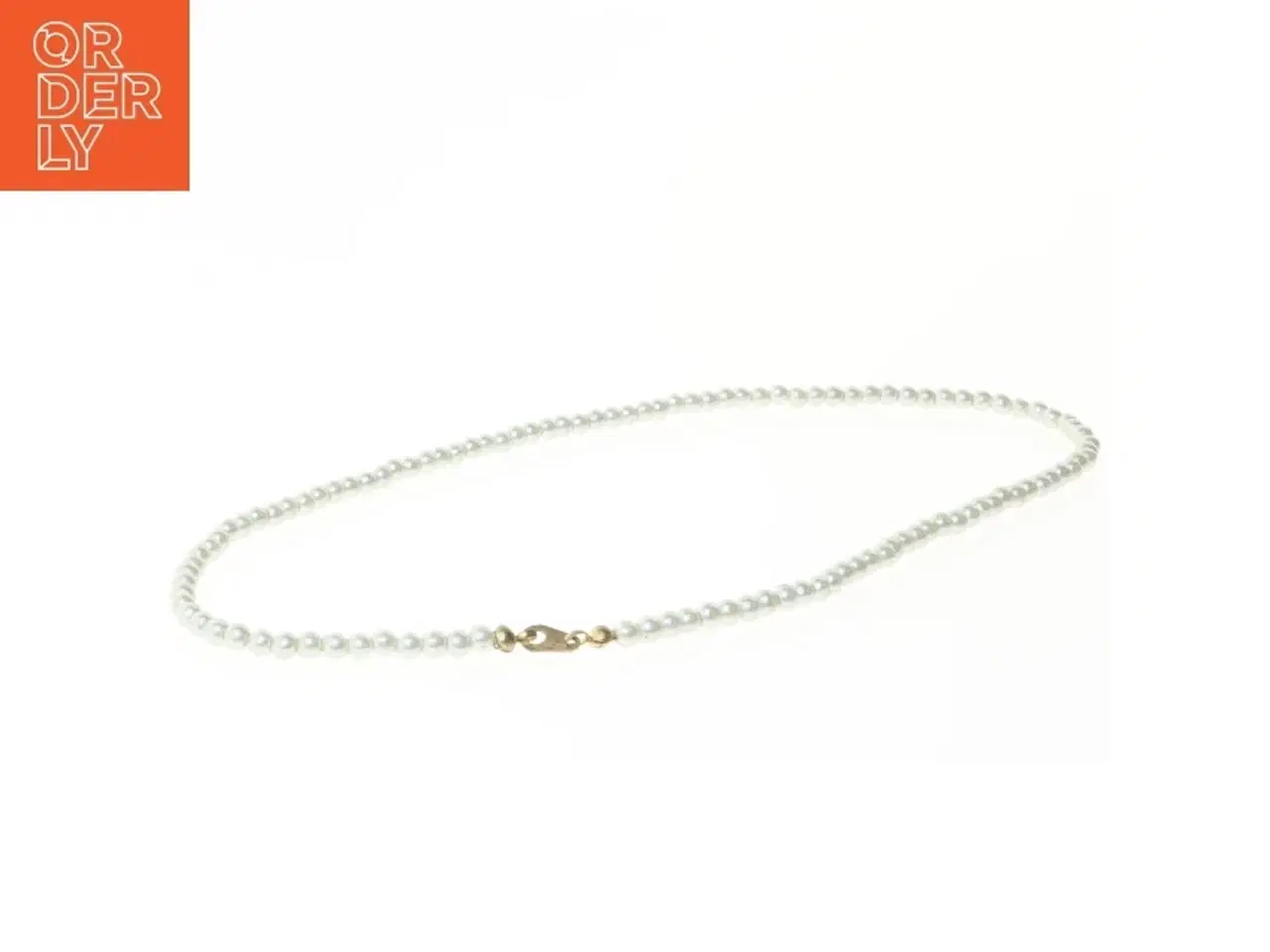 Billede 3 - Perlehalskæde med guldlås (str. Kæde 41 cm)