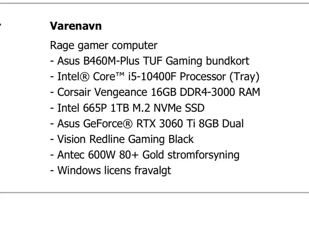 Billede 3 - Perfekt gaming pc inkl. 144hz skærm