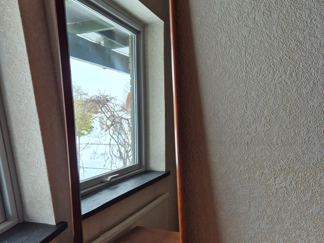 Billede 1 - Vintage garderobespejl med teaktræsramme 