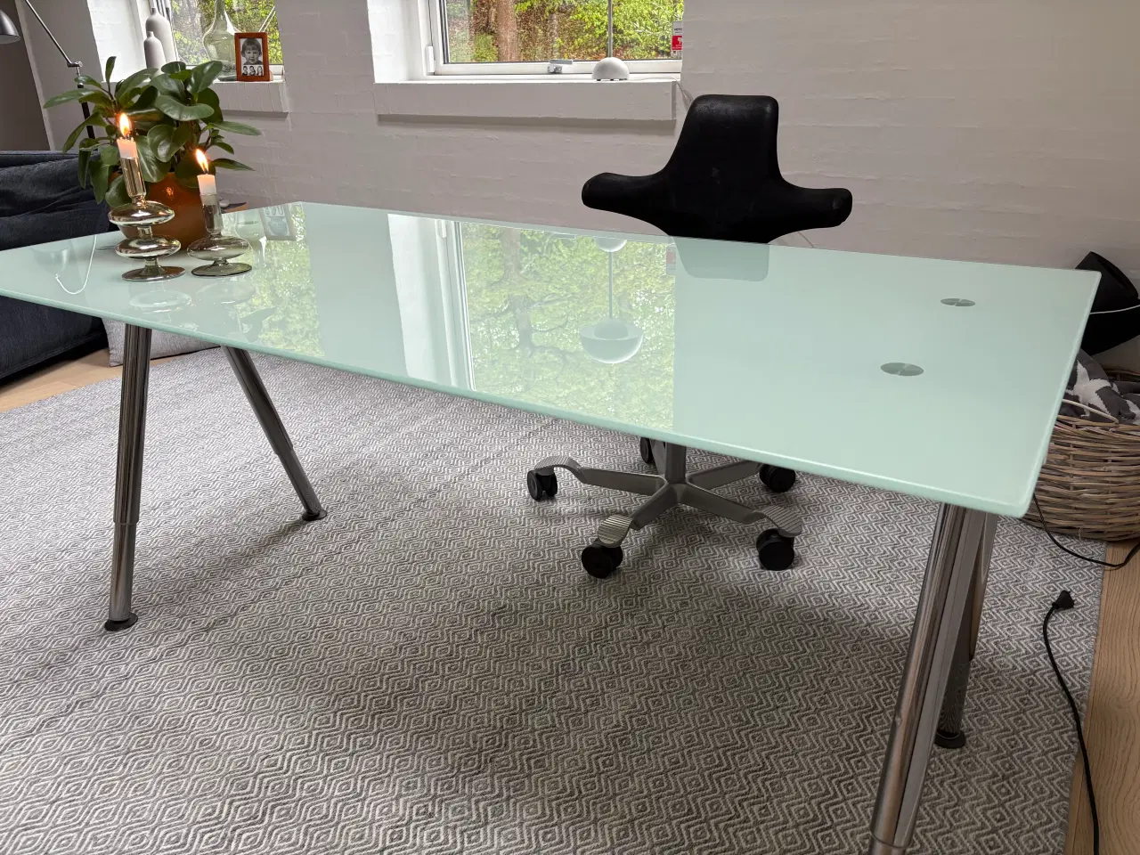Billede 1 - Glas skrivebord