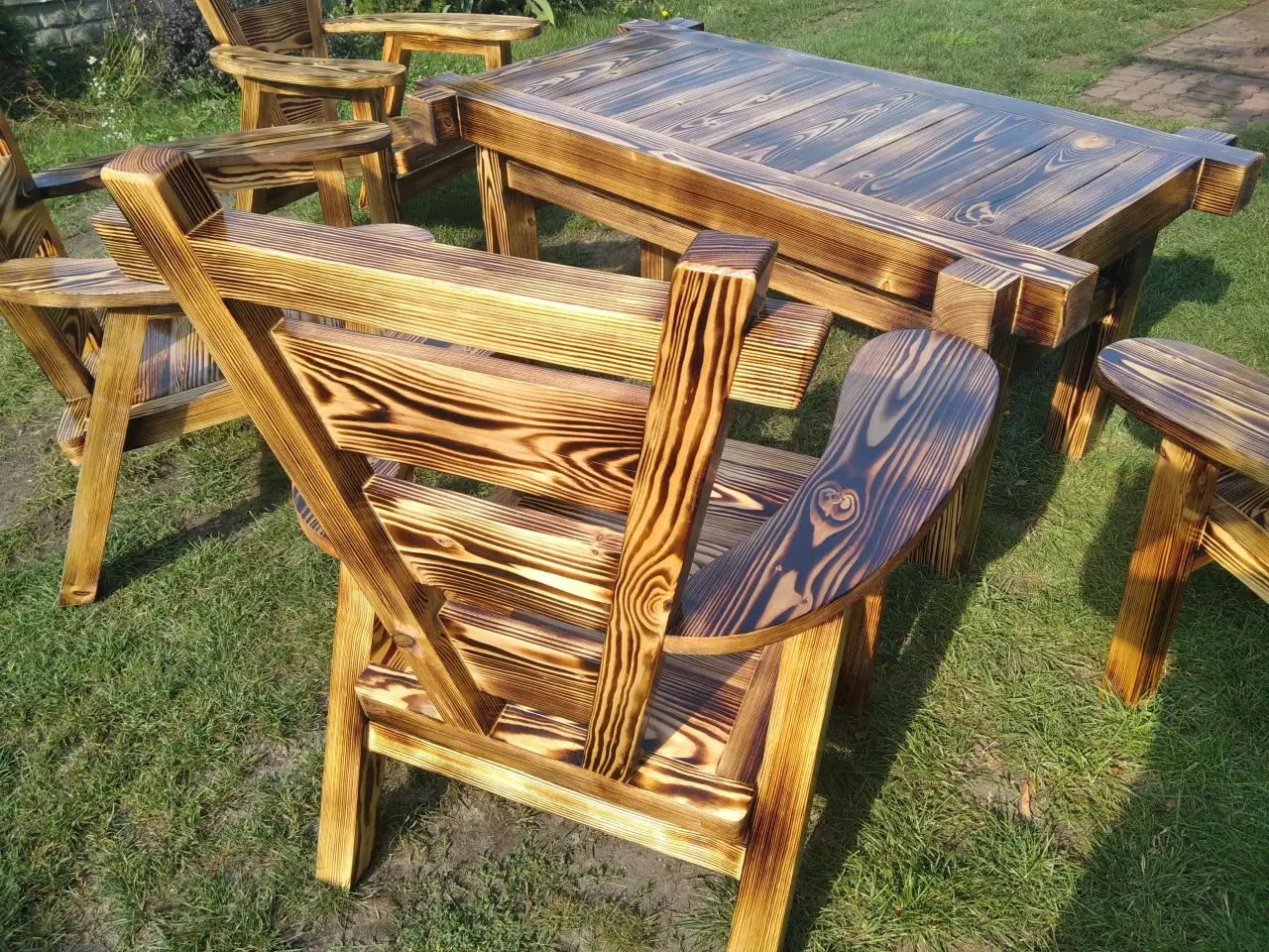 Billede 7 - fire havelænestole + bord