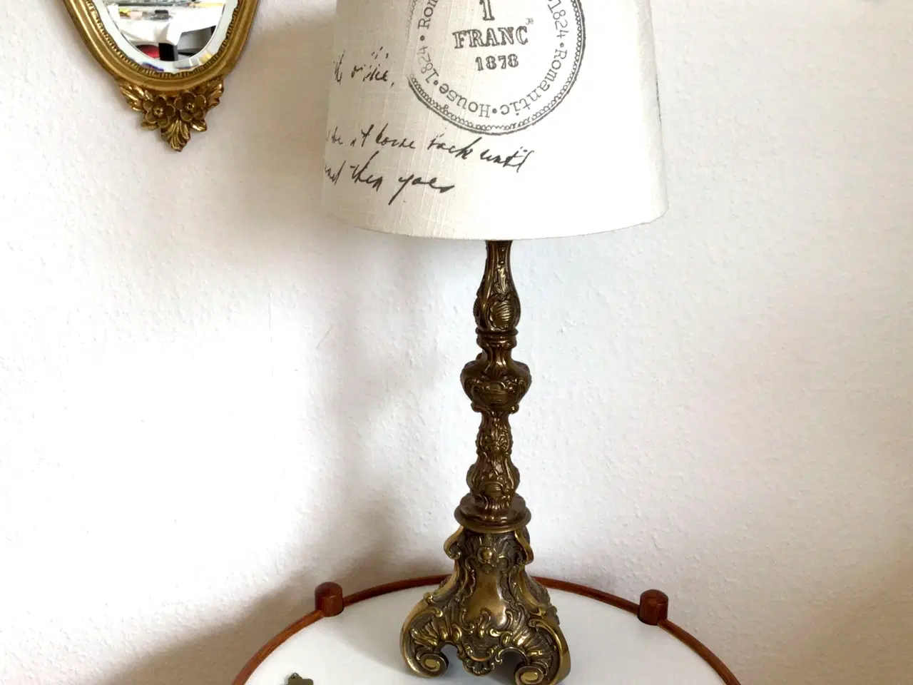 Billede 3 - Bordlampe i massiv messing