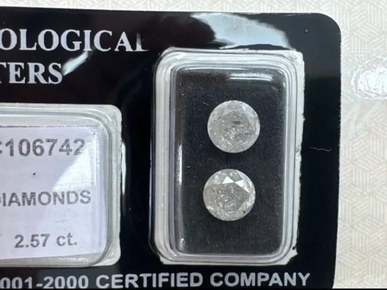 Billede 4 - 2 ægte diamanter – 2,57 ct i alt – GCI certifikat