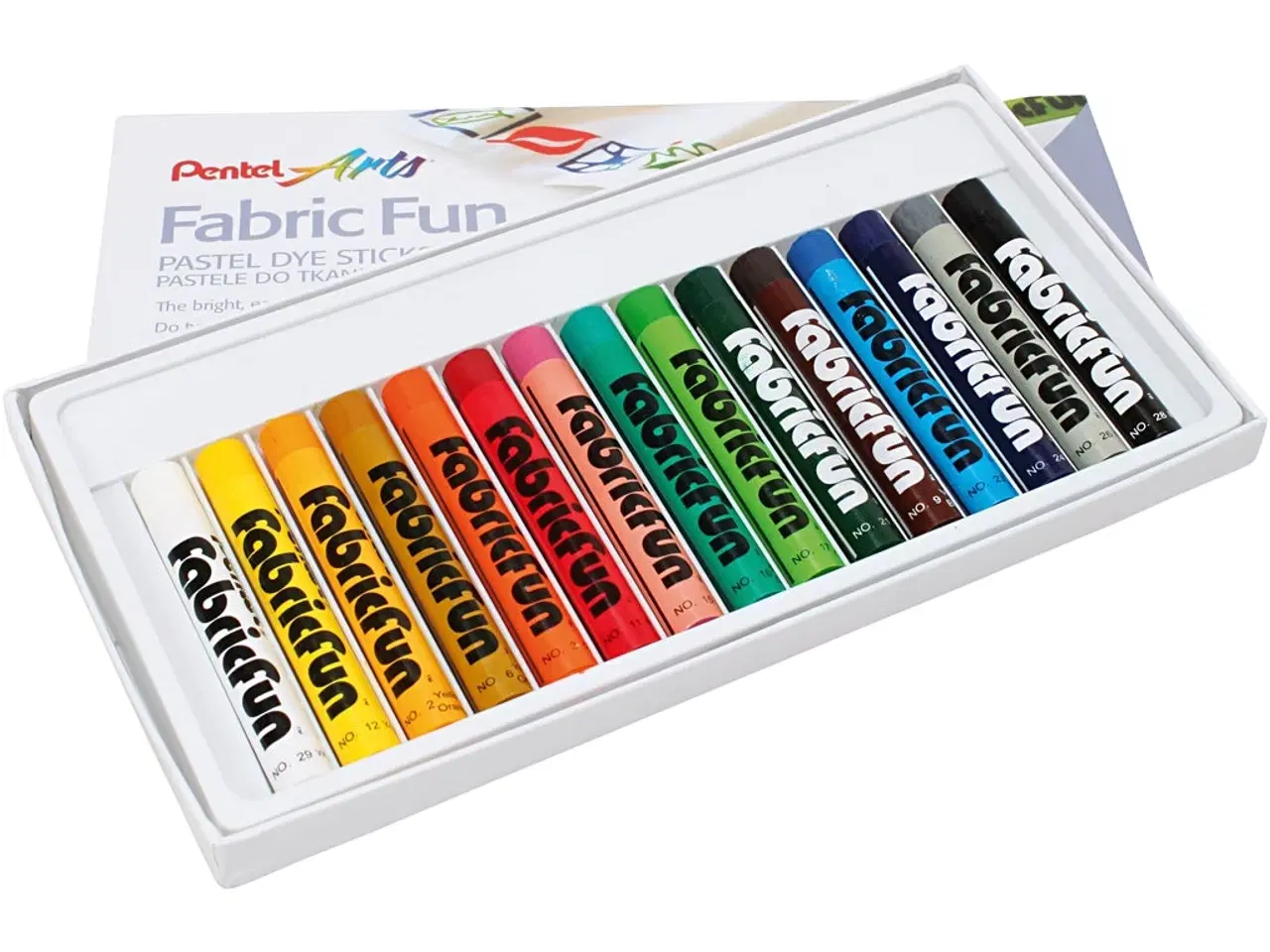 Billede 1 - Stofkridt i 15 farver til tekstildekoration