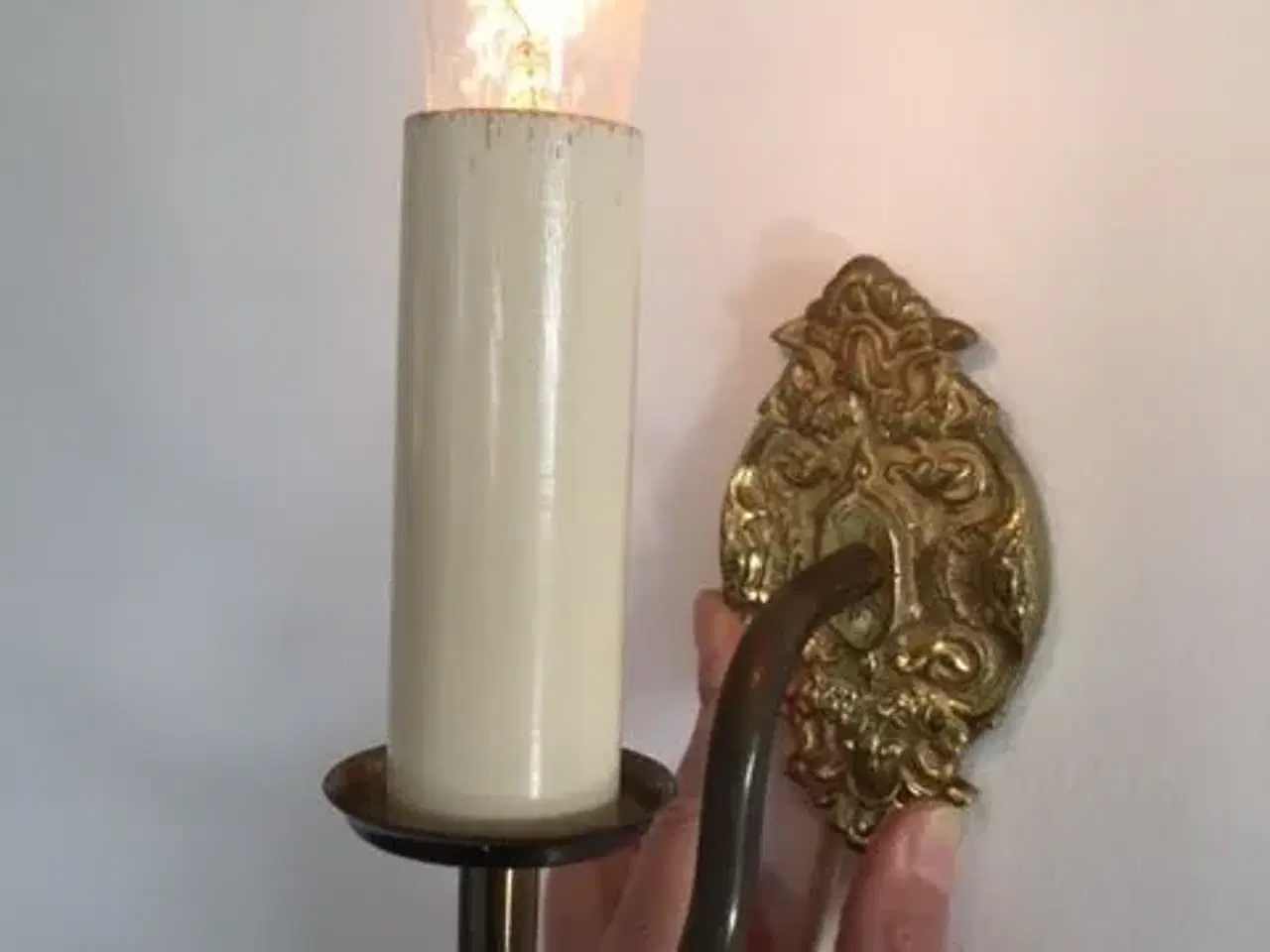 Billede 3 - Væglampe i messing