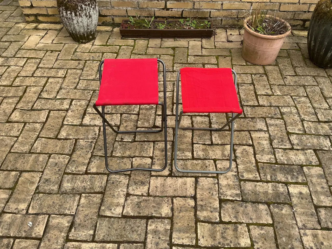 Billede 1 - Klapstole til campingbord gamle 