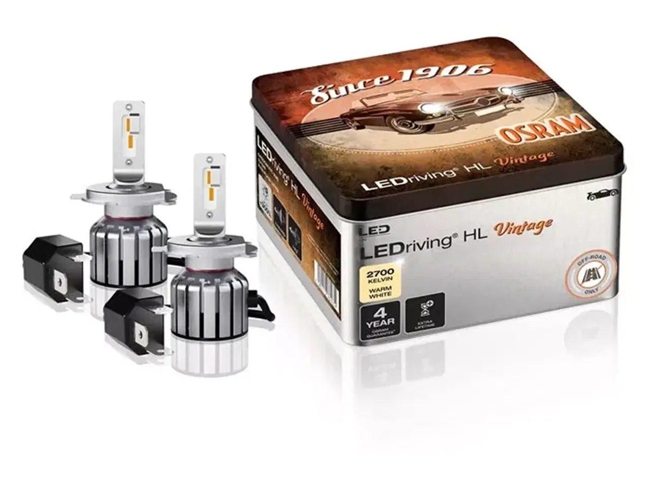 Billede 1 - Osram LEDriving HL Vintage H4/H19/R2 12V - Sæt