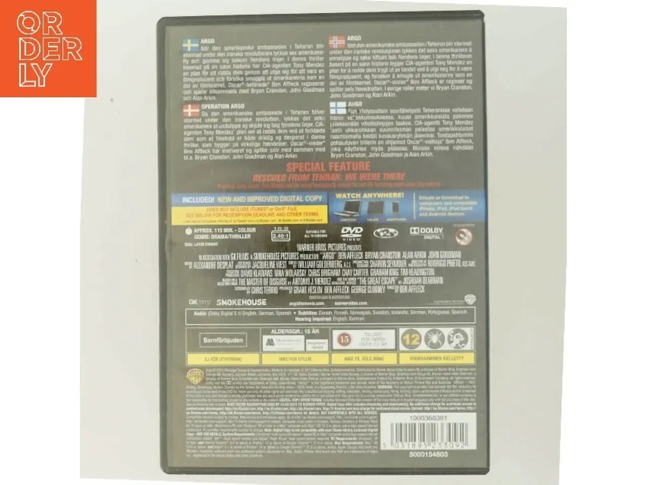 Billede 3 - Argo med Ben Affleck (DVD)