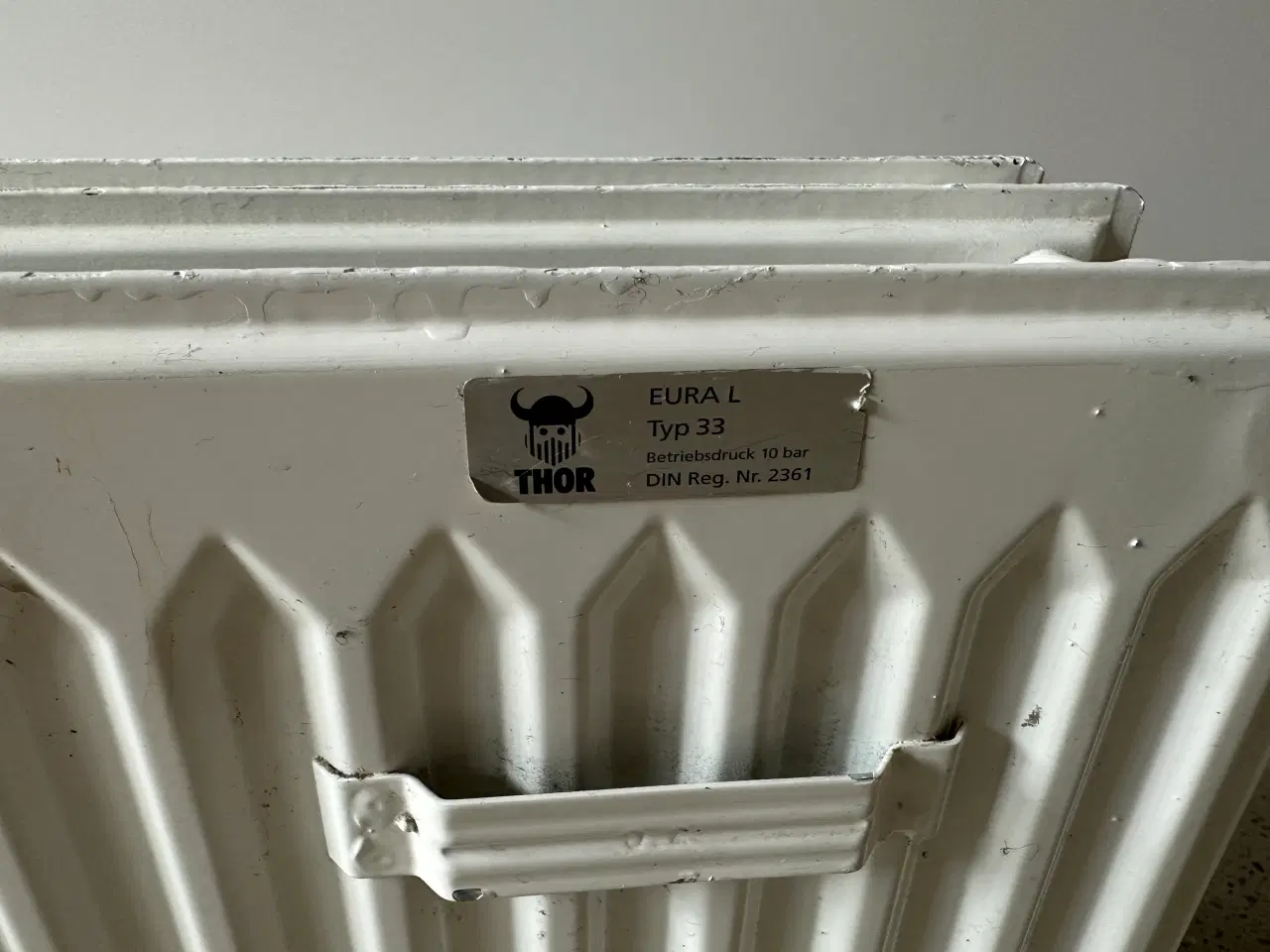 Billede 5 - Thor radiator med danfoss termostat ra 2990, 1000 x 150 x 300mm, hvid