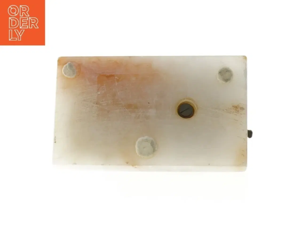 Billede 4 - Dekorativ metal bådskulptur på Onyx marmorbase (str. 13x7,5x12 cm)