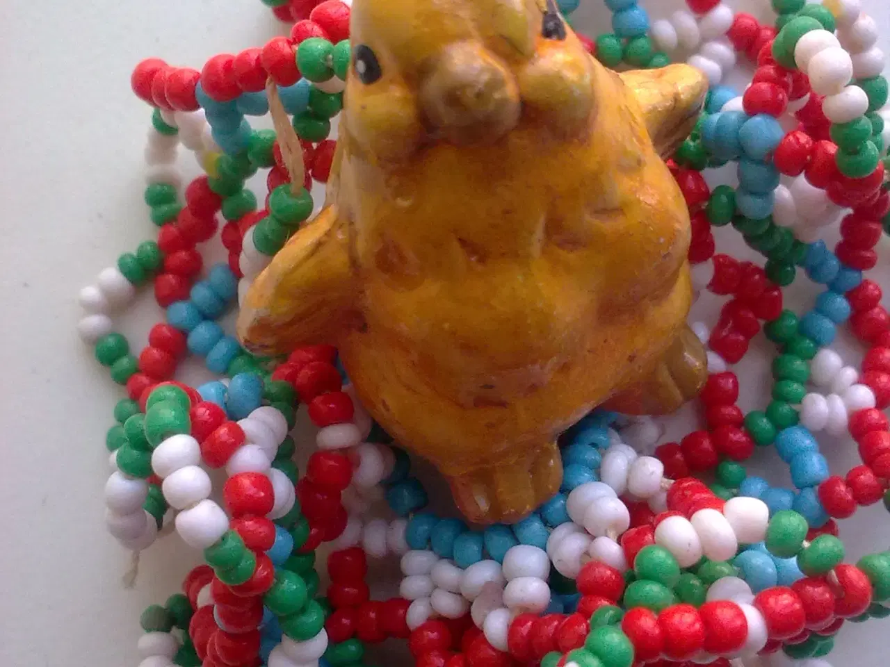 Billede 5 - Påske lam KORSSTING på grøn & lyseblå bordløb