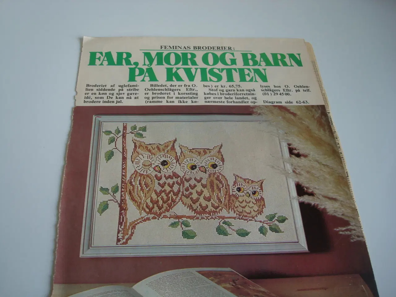 Billede 1 - Mønster med 3 ugler