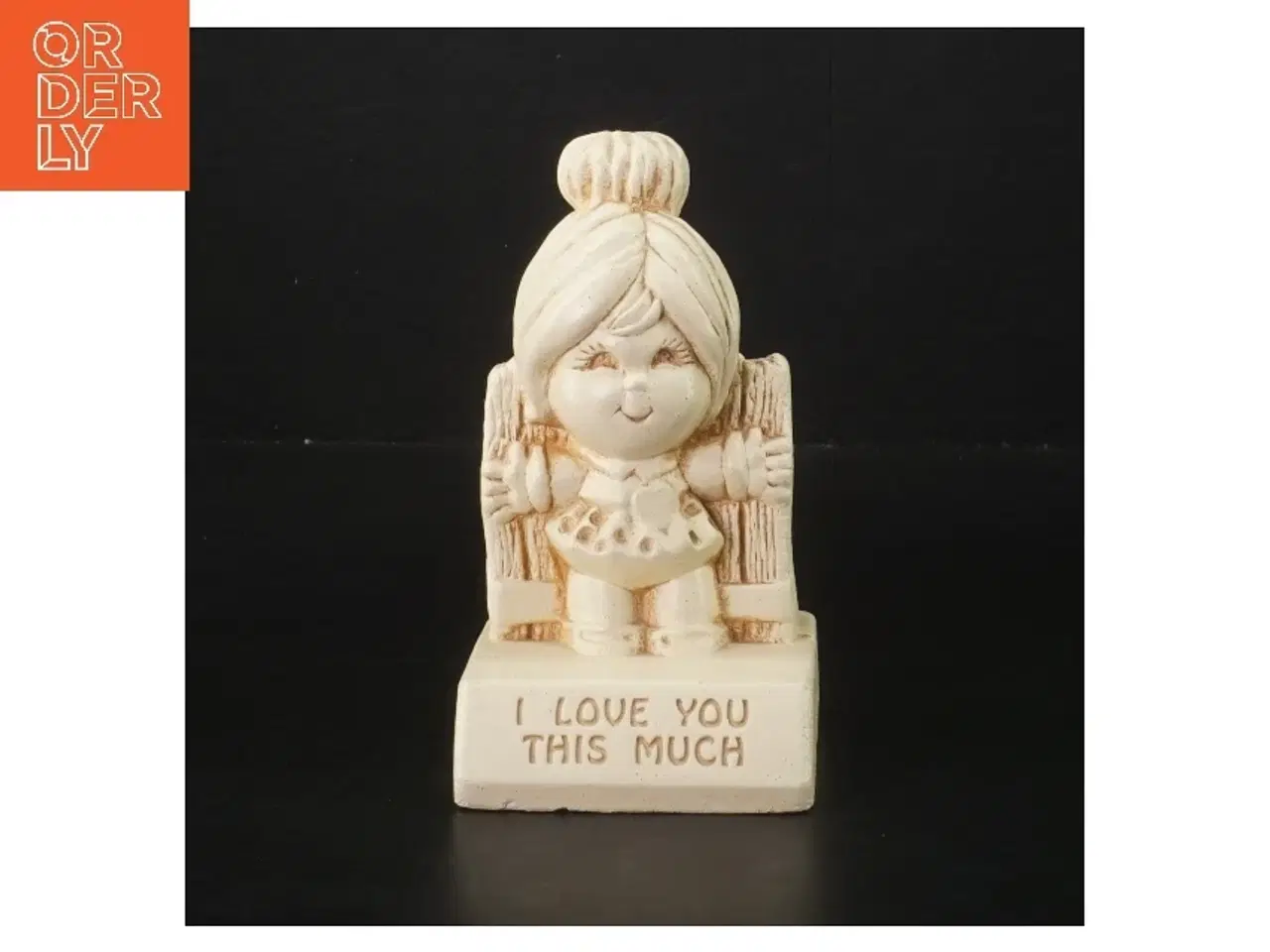 Billede 1 - Dekorativ figur med tekst (str. 14 cm)