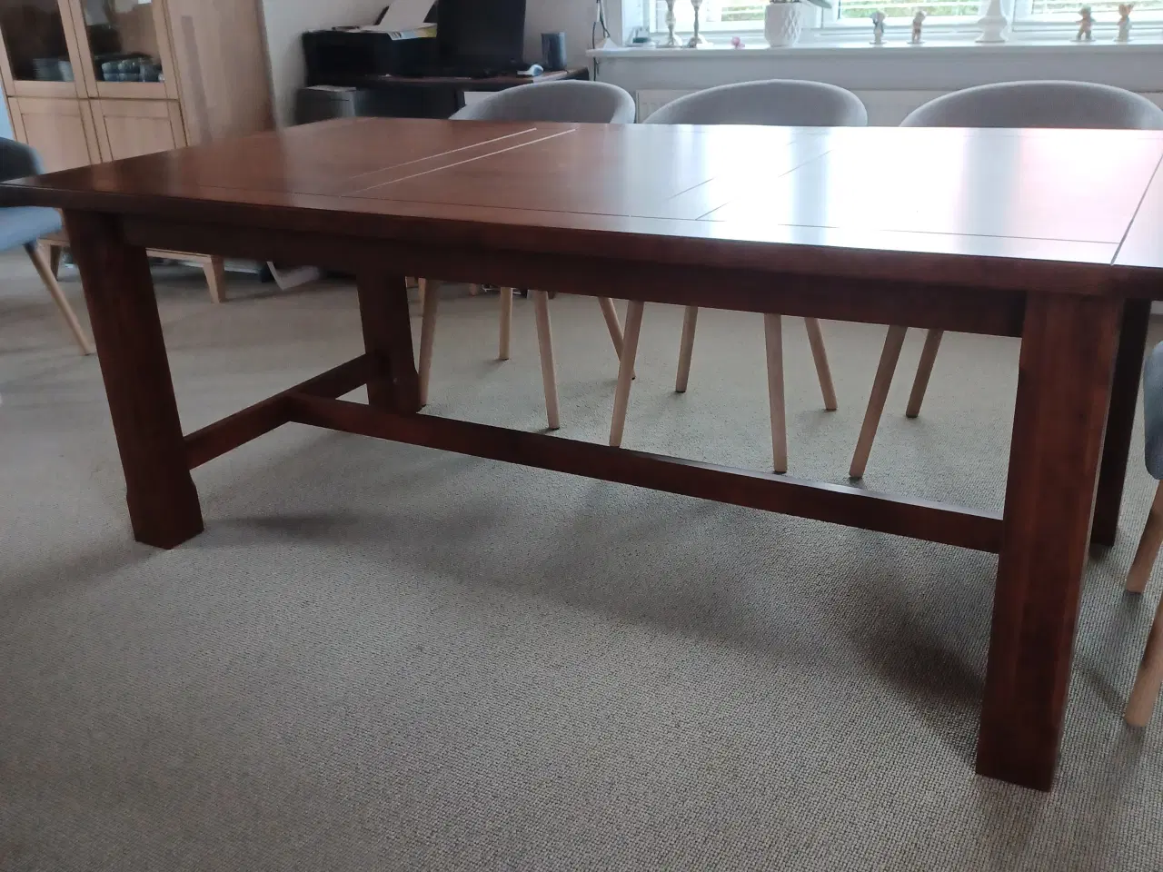 Billede 1 - Spisebord eg med 2 plader