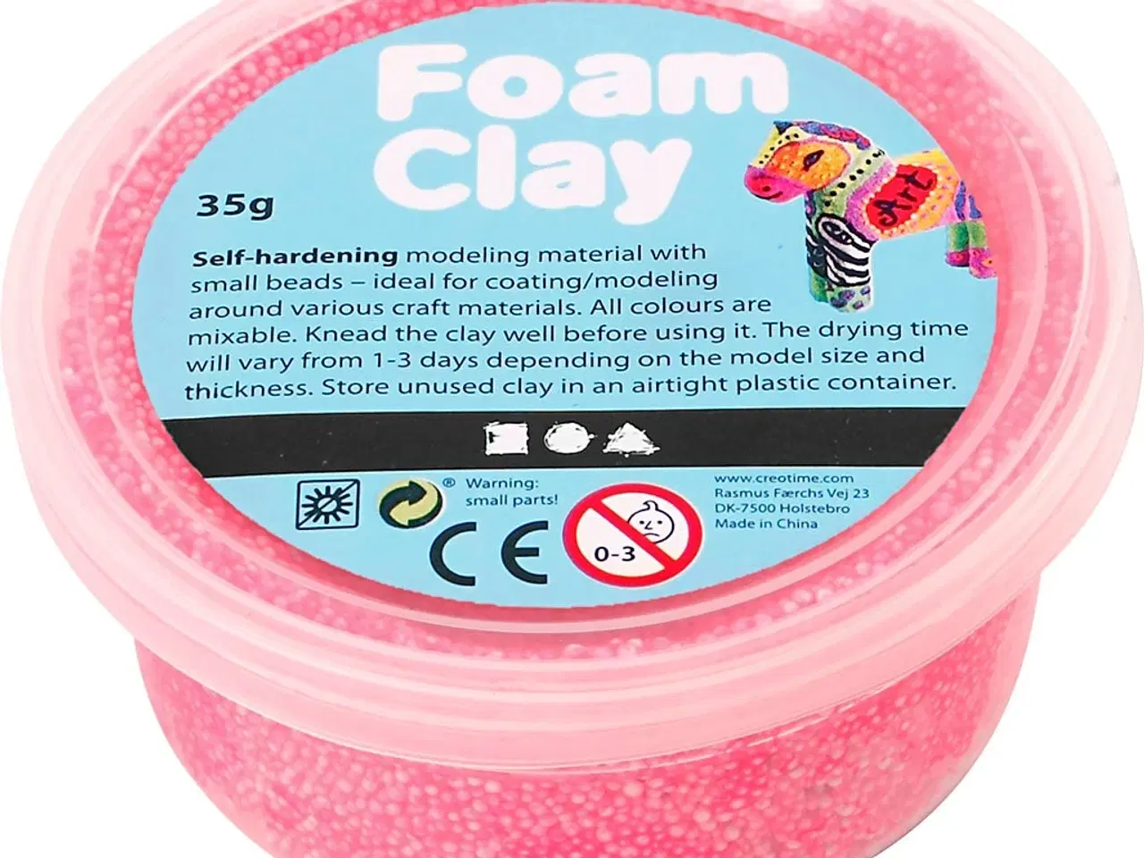 Billede 1 - Foam Clay® Neon Pink - 35g Selvhærdende Modellervoks