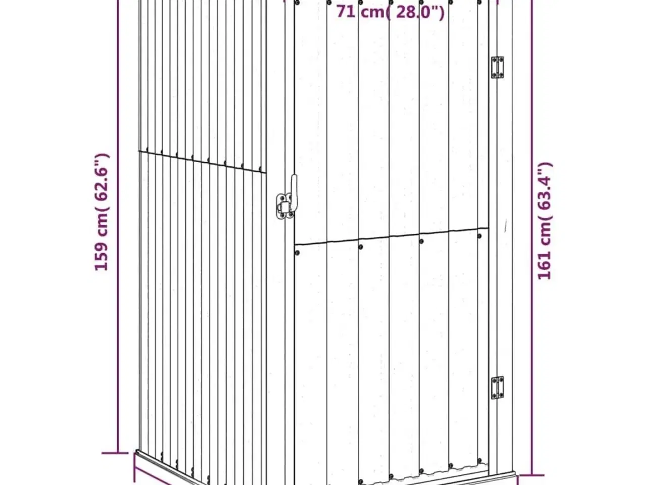 Billede 8 - Redskabsskur til haven 88x89x161 cm galvaniseret stål antracit