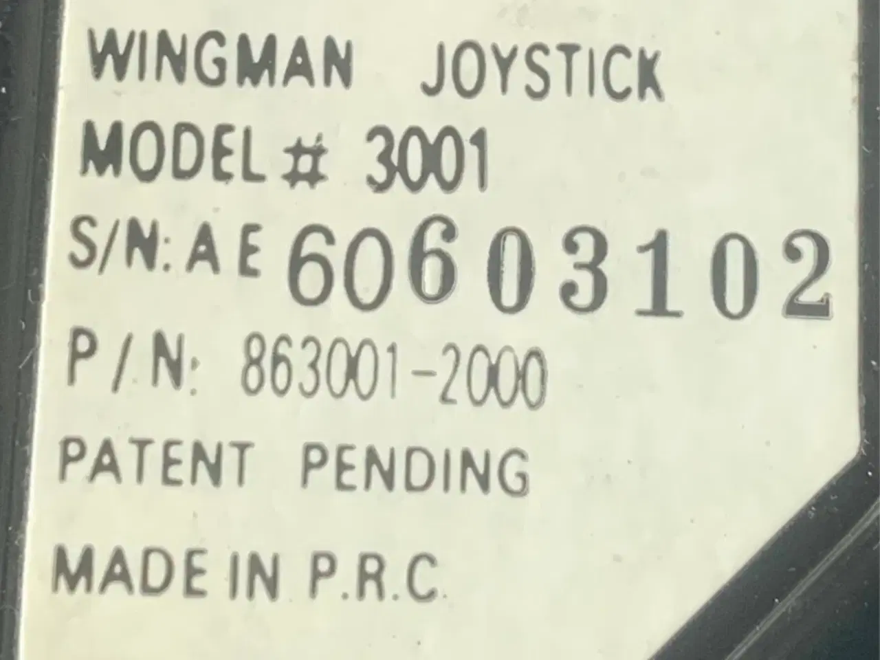 Billede 4 - Logitech Wingman Joystick Model 3001